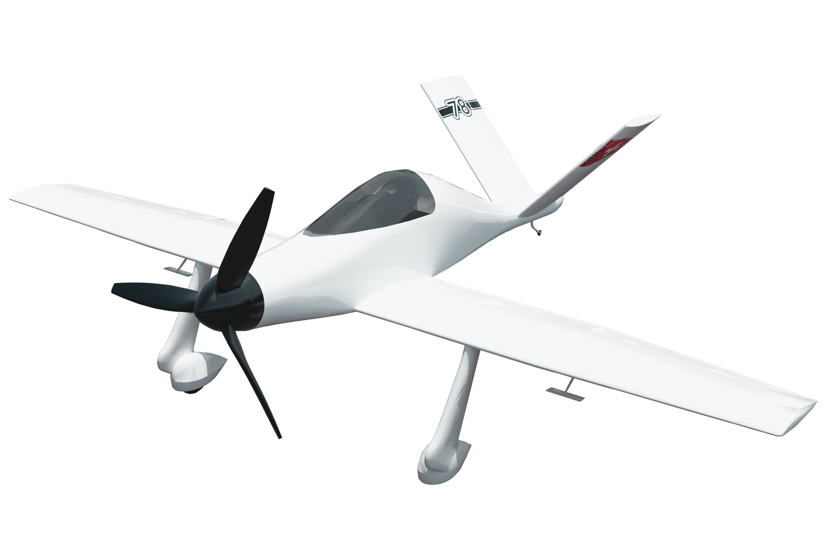 3/4-Ansicht des UR-1 Swiss Electric Racer